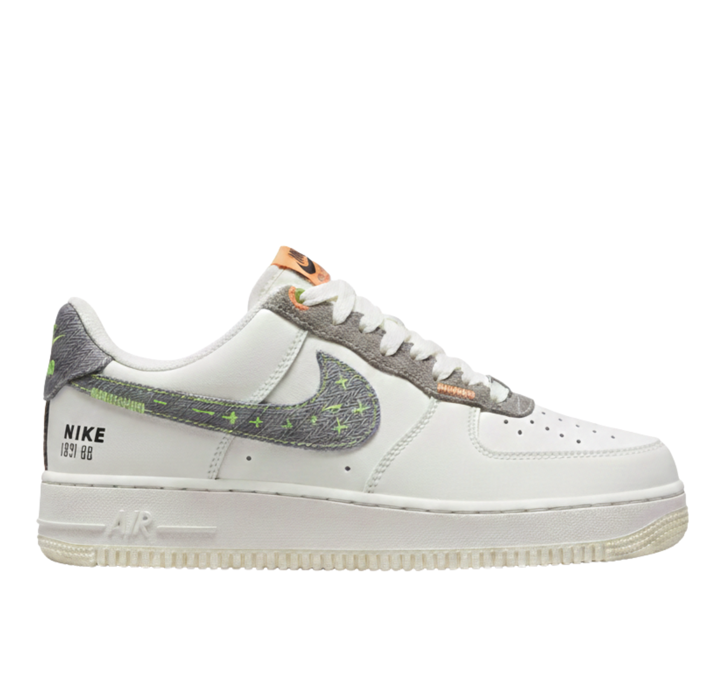 Nike Air Force 1 Blancas Logo Gris