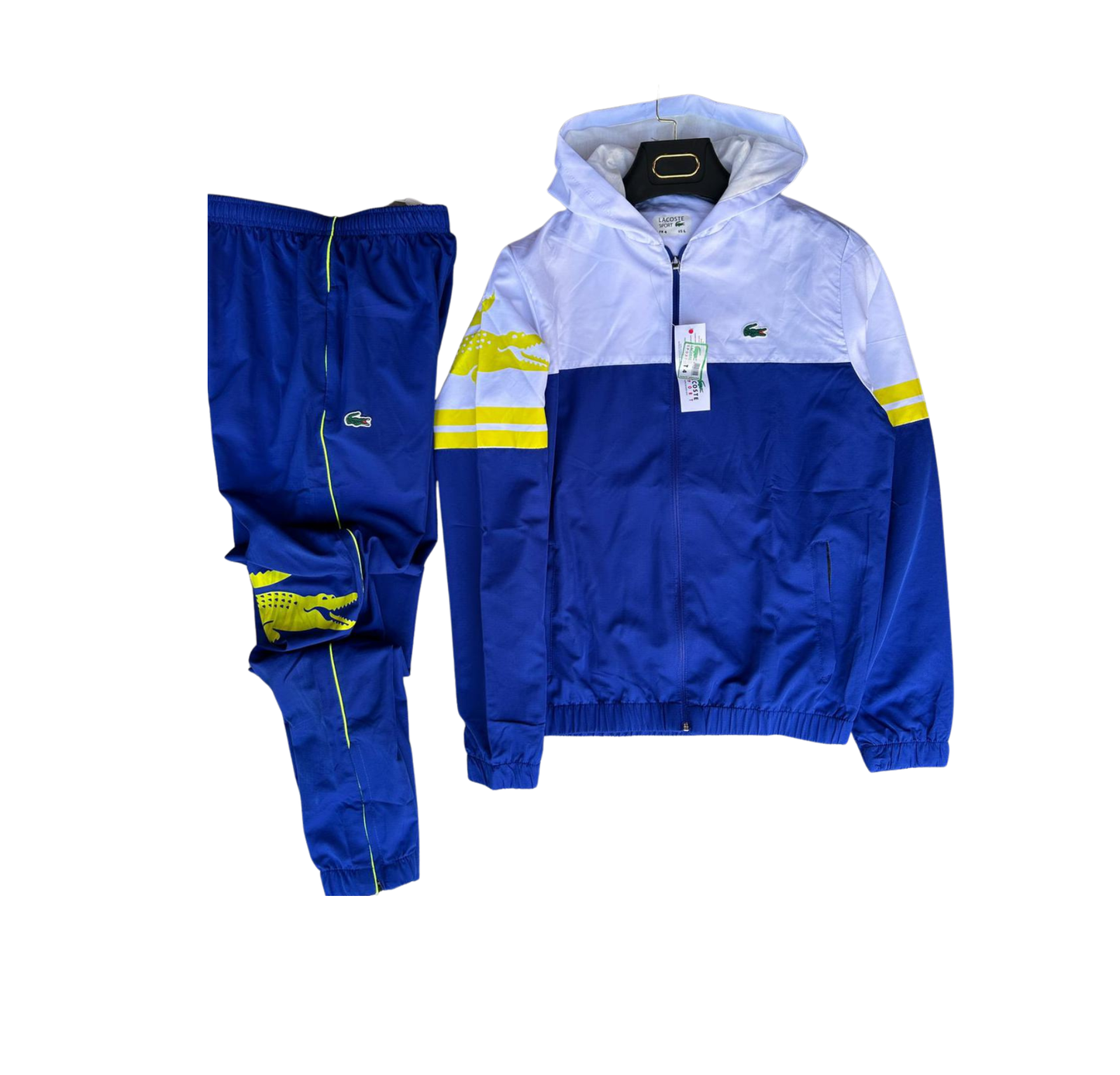 Chandal Lacoste Blanco Azul Amarillo