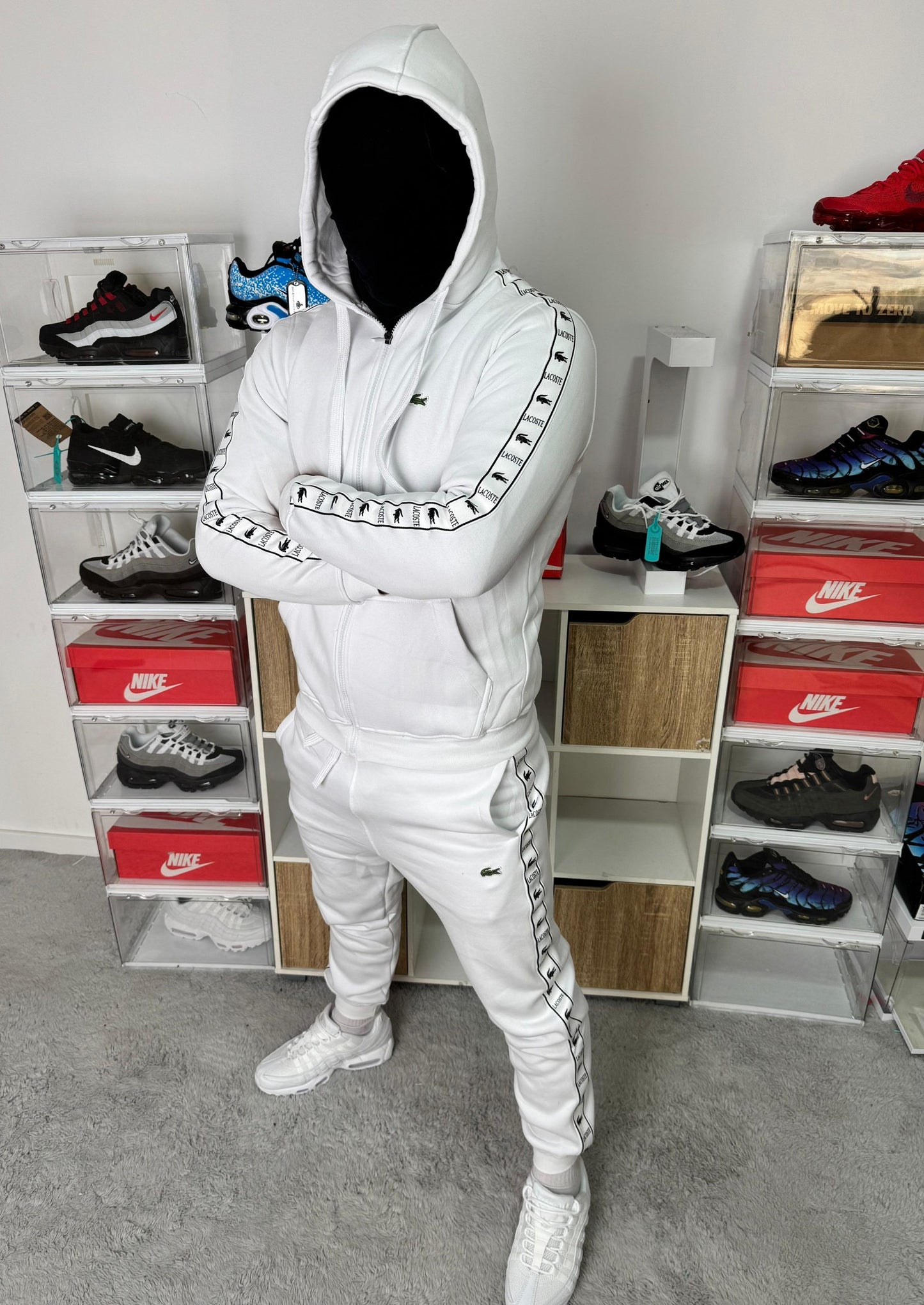 Chandal Lacoste Blanco Con Cierre