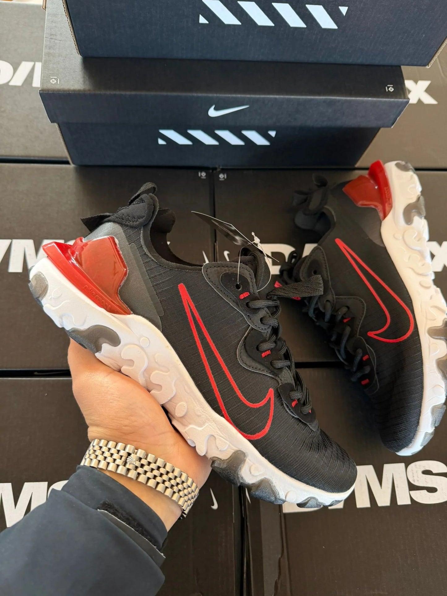 Nike React Vision Negro Rojo