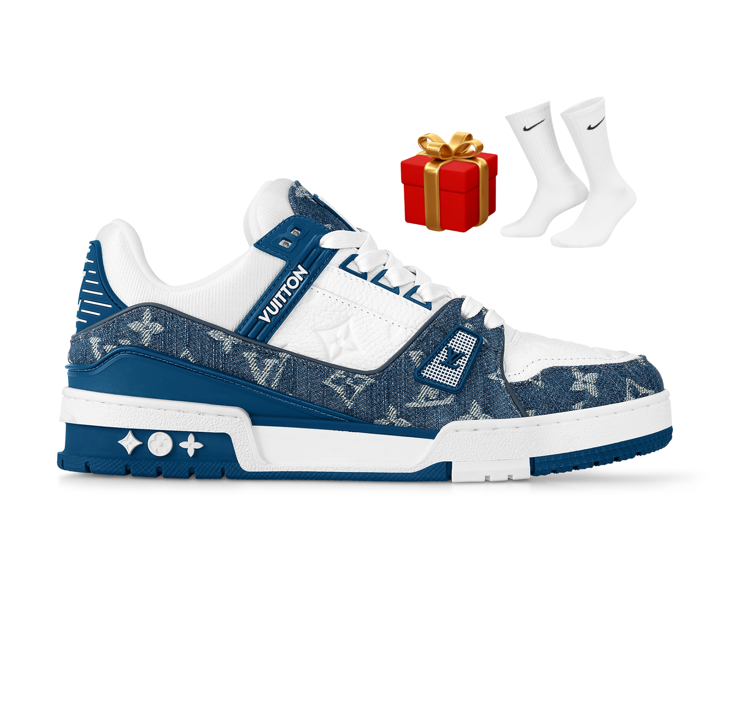 Louis Vuitton Trainer Blanco Azul