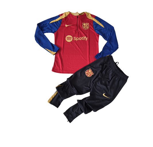 Chandal Barcelona Negro Rojo