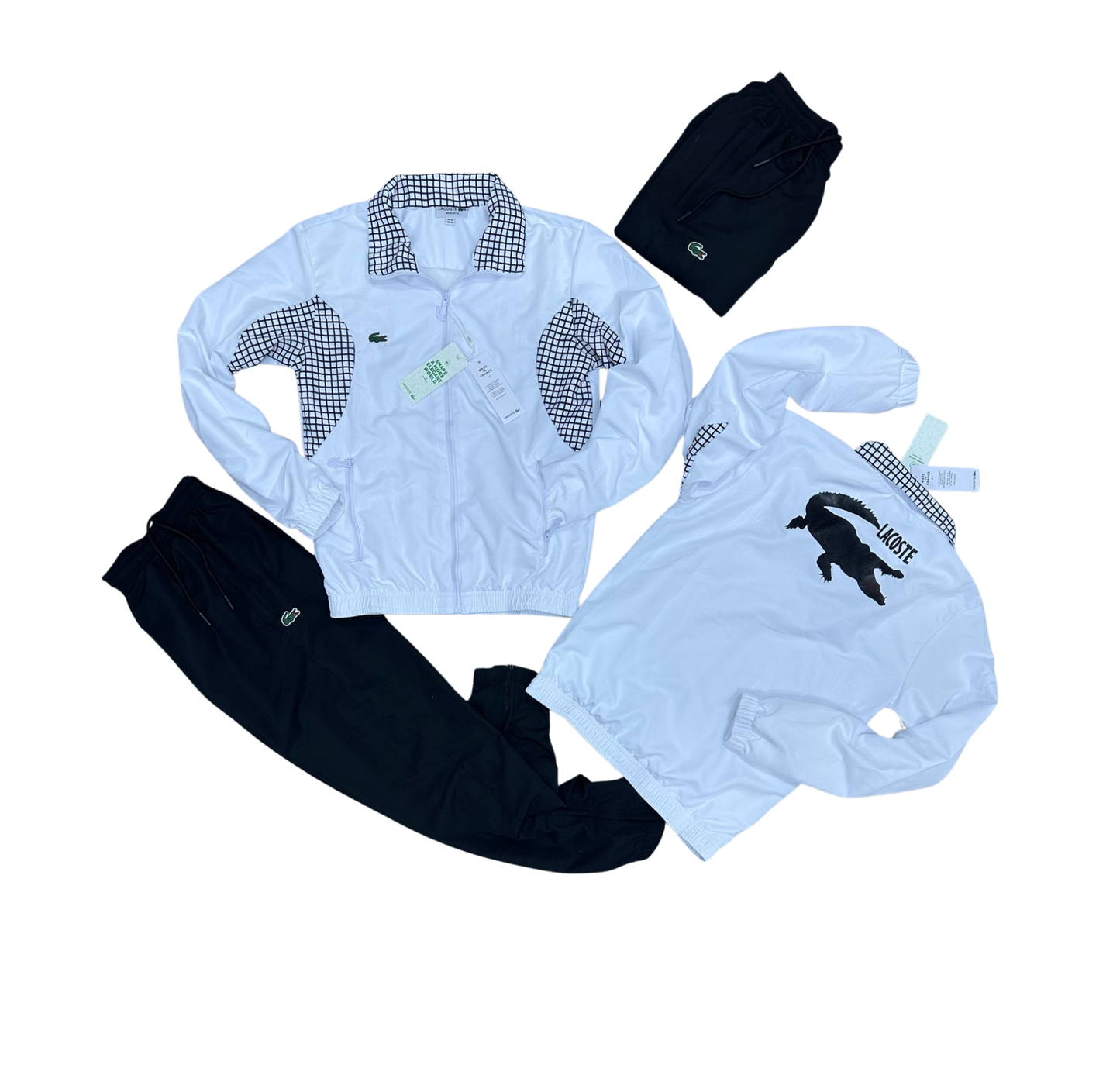 Chandal Lacoste Termoactivo Blanco Recuadros