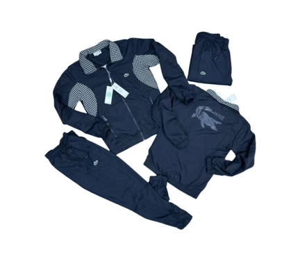 Chandal Lacoste Termoactivo Negro Recuadros