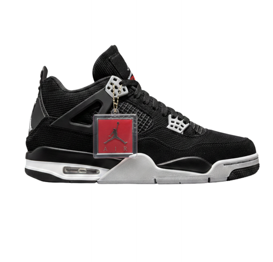 Jordan Retro 4 Negro Blanco Suela Gris