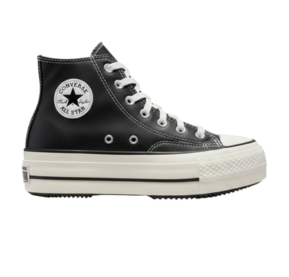 Converse Bota Negra Costura Blanca Polipiel