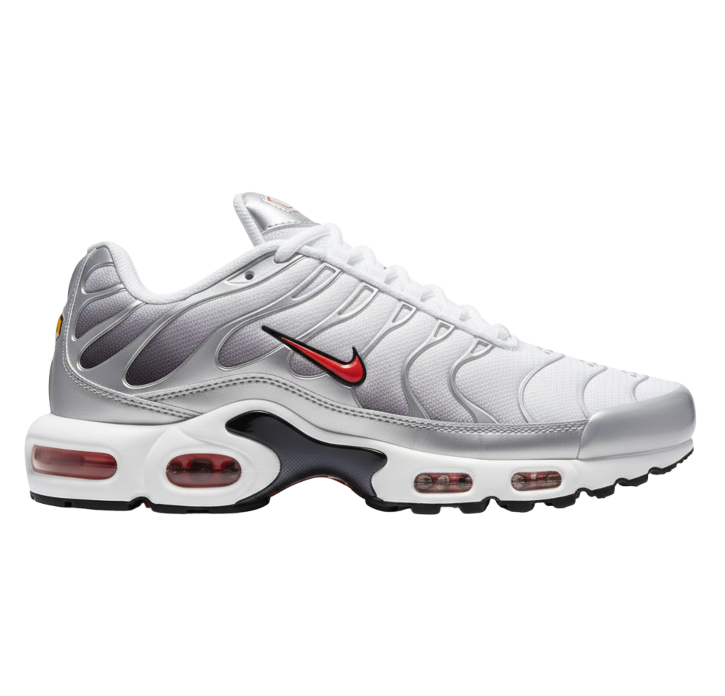 Nike TN Blanco Plata Logo Rojo