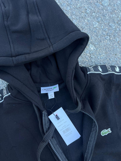 Chandal Lacoste Negro Con Cierre