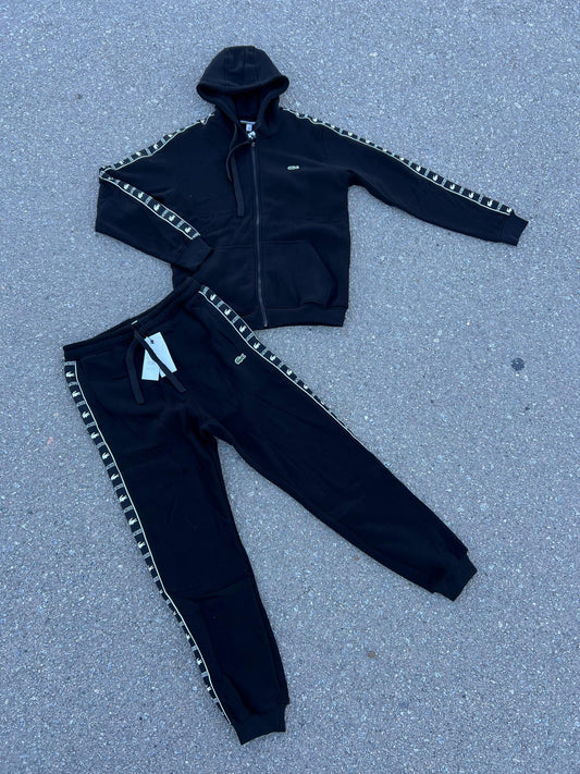 Chandal Lacoste Negro Con Cierre