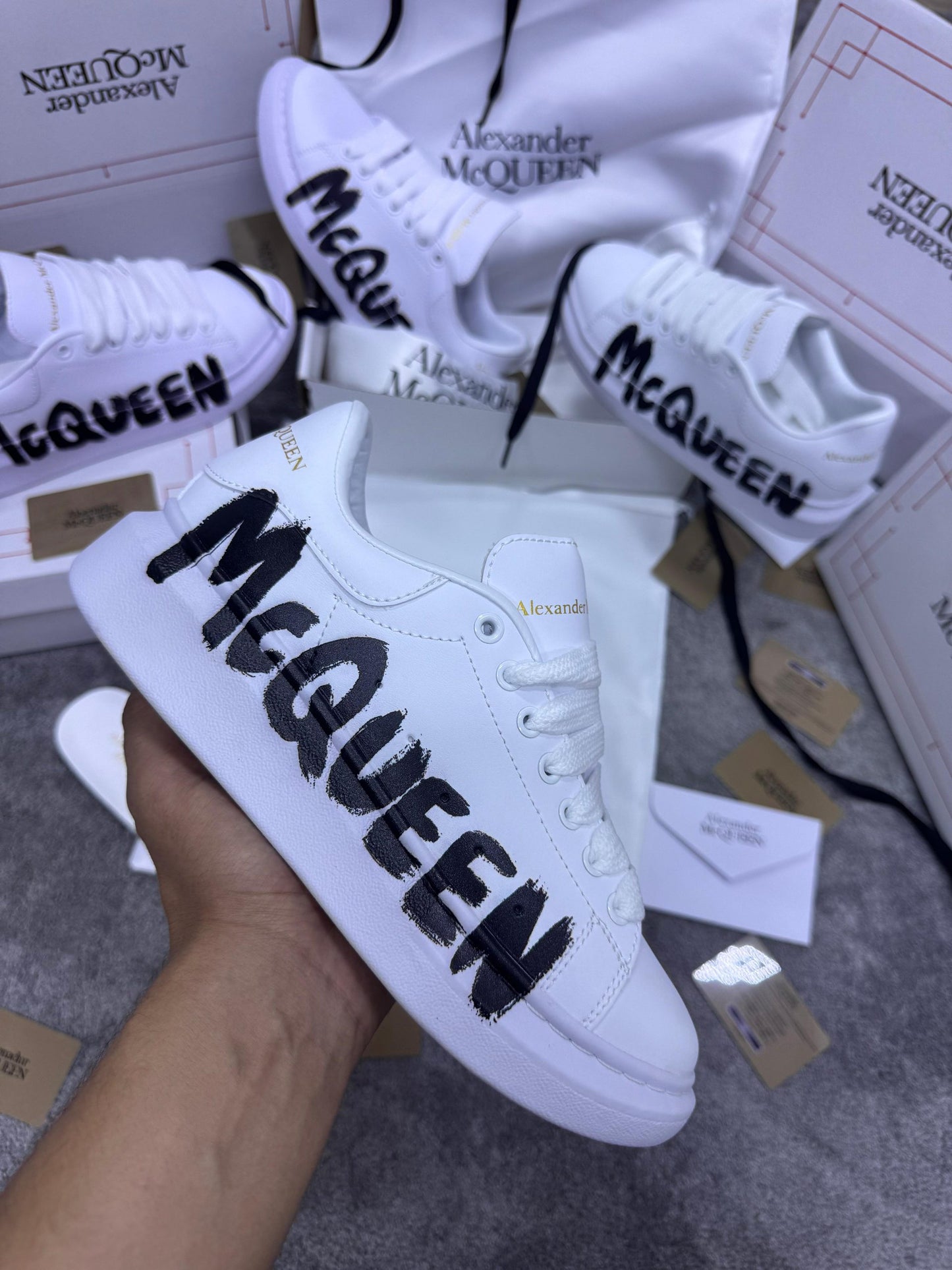 Alexander Mcqueen Blanco Grafiti