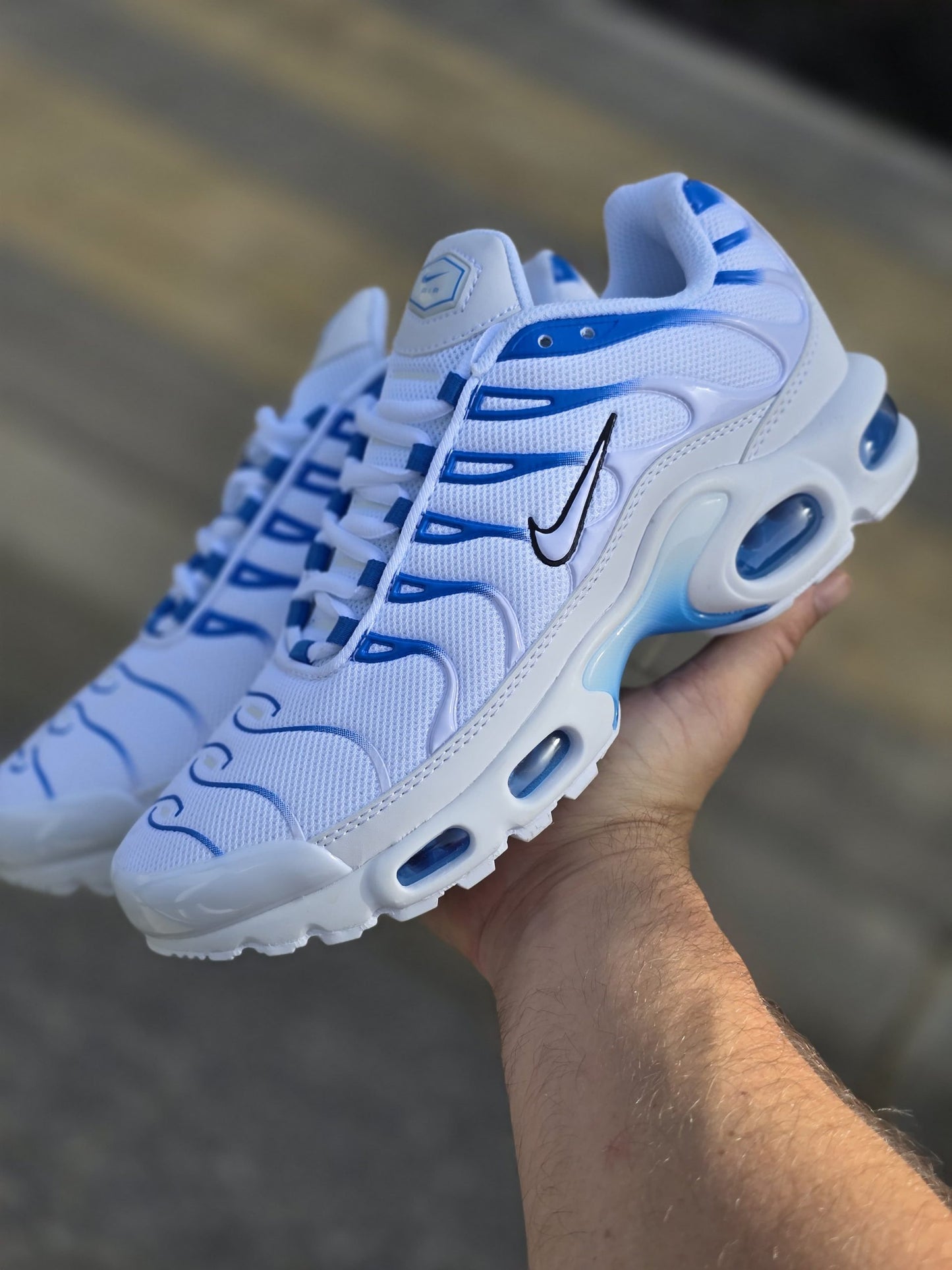 Nike TN Blanco Lineas Azules