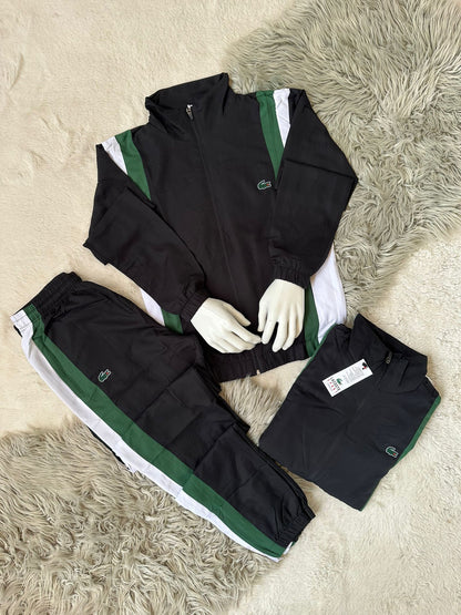 Chandal Lacoste Negro Verde