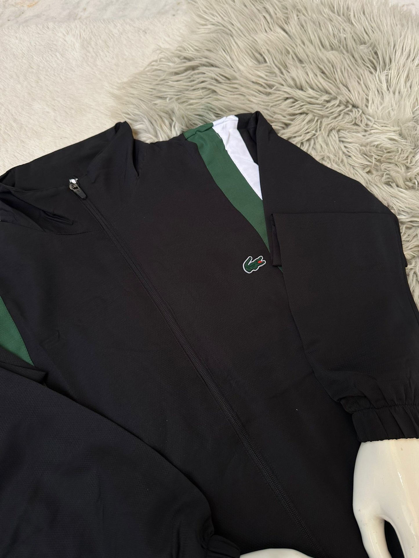 Chandal Lacoste Negro Verde