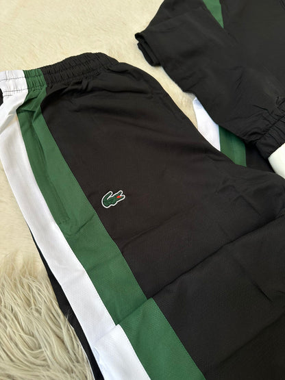 Chandal Lacoste Negro Verde