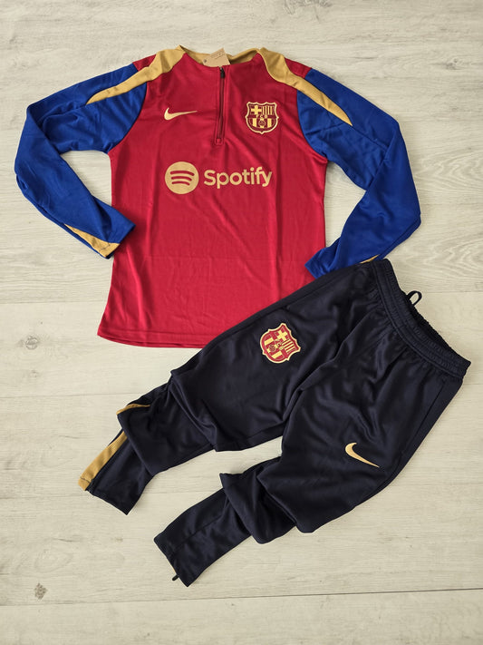 Chandal Barcelona Negro Rojo