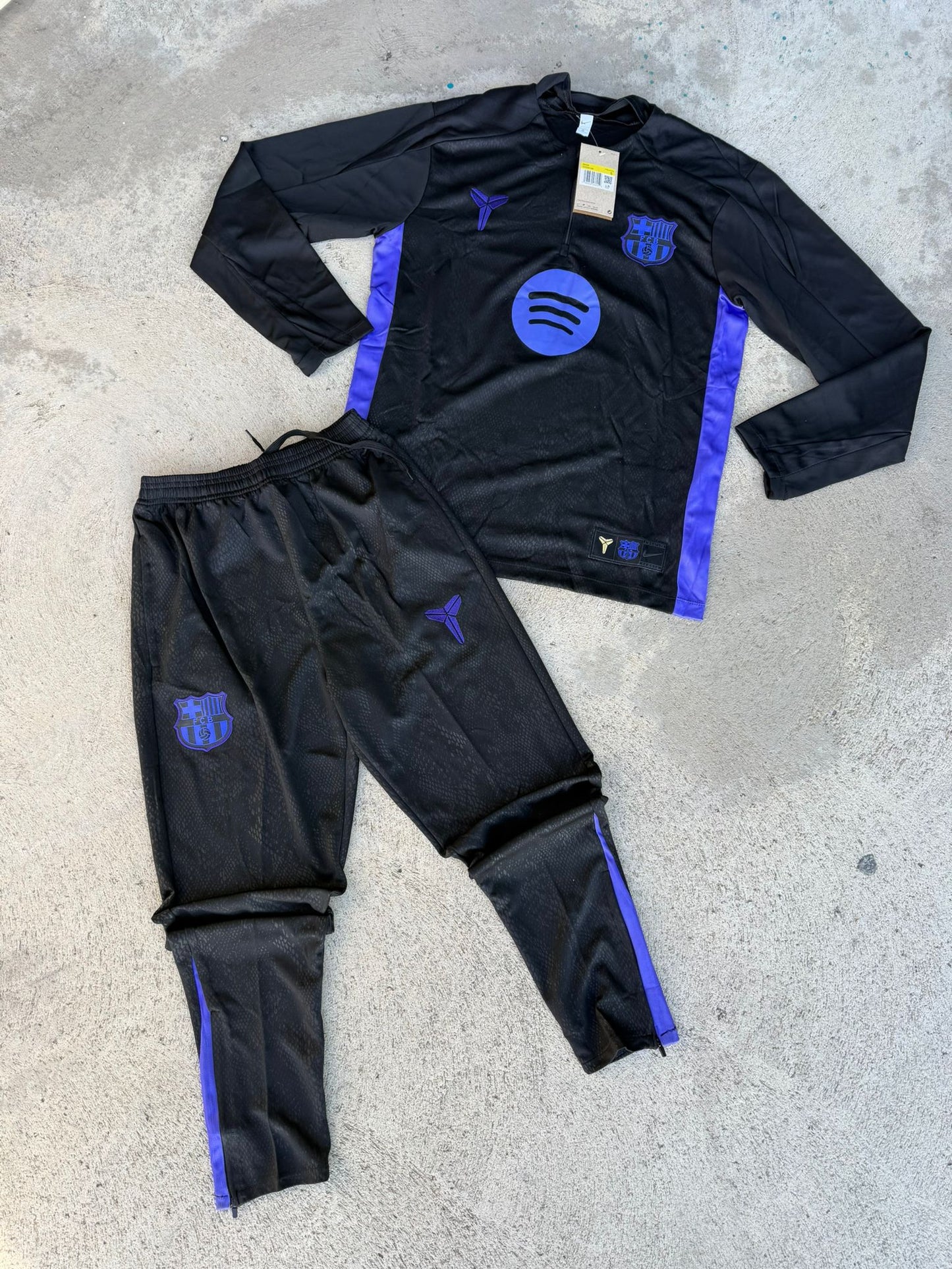 Chandal Barcelona Negro Morado