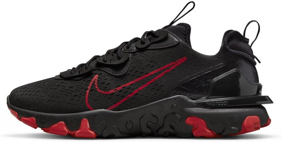 Nike React Vision Negro Logo Rojo