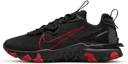 Nike React Vision Negro Logo Rojo